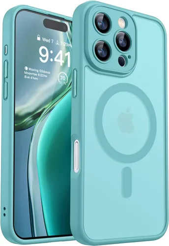 Miniatura 116 de CANSHN Funda magnética compatible con iPhone 17 Pro, mejorada [protección completa de la cámara] [compatible con Magsafe] [mate translúcido] funda