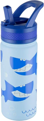Miniatura 10 de Fanhaw Botella de Agua Aislada para Niños de 18 Oz con Tapa de Pajita – Acero Inoxidable de Doble Pared al Vacío, A Prueba de Fugas, Botellas