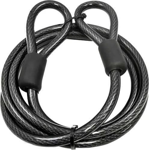 Lumintrail Cable de seguridad resistente de 0.472 in (1/2 pulgadas), acero trenzado recubierto de vinilo con extremos en bucle sellados (4', 7',