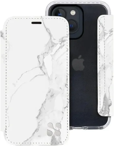 Miniatura 65 de SafeSleeve Funda de piel tipo cartera desmontable para iPhone 14 con bloqueador EMF para teléfono celular con 3 tarjeteros y soporte ajustable