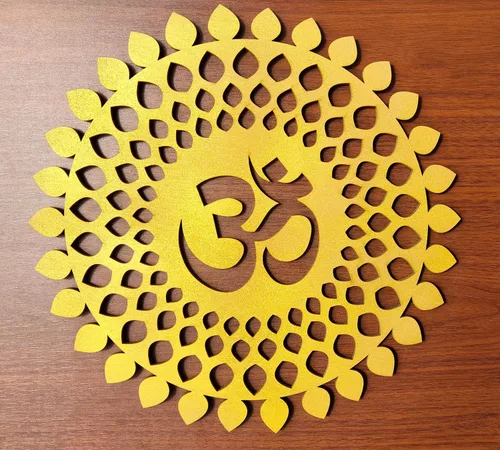 Miniatura 10 de My Dream Carts Black Round Decorative Wall Art Mdf Wooden Chakra For Temple, Living Room, Office, Hotel, Home Decor Items, Gift Item, Mandala Wall