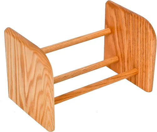 Miniatura 7 de Wood Shed Hill 04 Series - Estante de almacenamiento de CD estilo clavija, estante de almacenamiento de madera de roble real y estantes de Miel