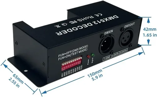 Miniatura 4 de GIDERWEL - Decodificador DMX de 4 canales RGBW PWM DMX512 controlador de atenuación RGBW controlador de tira de luz LED DMX Entrada 12V-24V DC