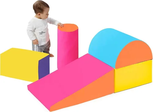 Miniatura 5 de C-CHAIN Esterilla de quesos plegable para gimnasia, gimnasio, fitness, habilidad para voltear en forma de habilidad para niños, jugar en casa