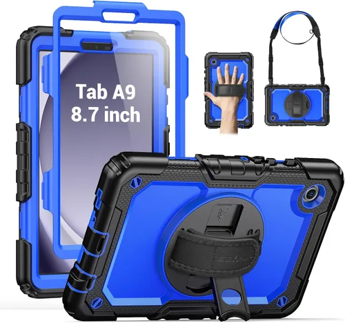 Miniatura 26 de SEYMAC Funda protectora resistente a prueba de golpes para Samsung Galaxy Tab A9 de 8.7 pulgadas 2023 (SM-X110/X115/X117), resistente a prueba