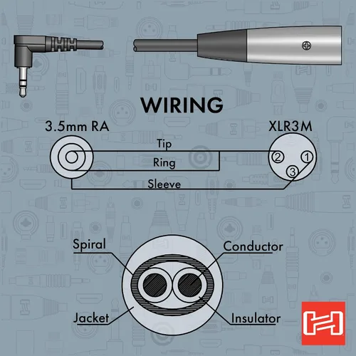 Miniatura 5 de Cable de interconexión equilibrada Hosa XLR-102 XLR3F hasta XLR3M, 2 ft.