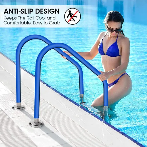 Miniatura 5 de Funda para pasamanos de piscina, agarre de riel para barandillas de mano de piscina con cremallera, agarres de seguridad, funda de cubierta cómoda
