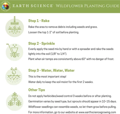 Miniatura 8 de Earth Science Mezcla de semillas de flores silvestres de mariposa y colibrí, 4 onzas, semillas de flores prémium para atraer abejas, mariposas