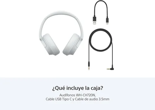 Miniatura 8 de Sony WH-CH720 Auriculares inalámbricos Bluetooth con cancelación de ruido, micrófono integrado, hasta 35 horas de duración de la batería y carga