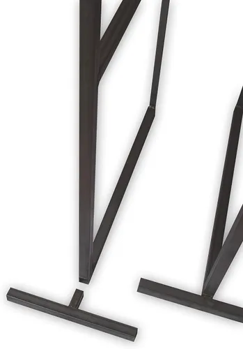 Miniatura 9 de Generic Soportes de estantería de acero negro resistente de 2 niveles, se venden en pares