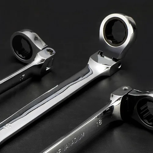 Miniatura 4 de FLZOSPER Juego de 22 llaves de trinquete de cabeza flexible, llave combinada métrica y SAE de acero al cromo vanadio con bolsa de transporte portátil