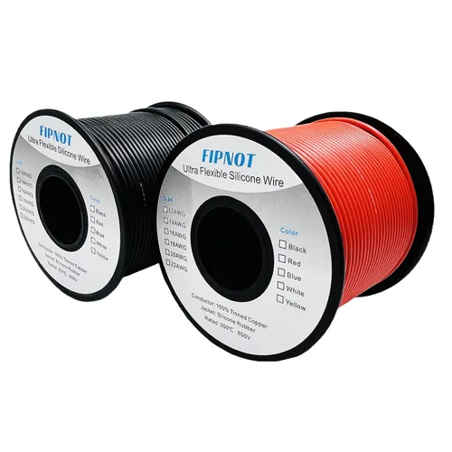 Miniatura 26 de Cable de 8 AWG Alambre Calibre 8 de Silicona - Carrete Negro de 25 pies, Alambre de Cobre Estañado Trenzado Extra Flexible 8AWG para Soldadura 200℃