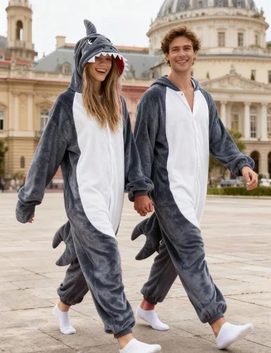 Miniatura 3 de vavalad Disfraz mameluco de tiburón para adultos, disfraz de Halloween para cosplay