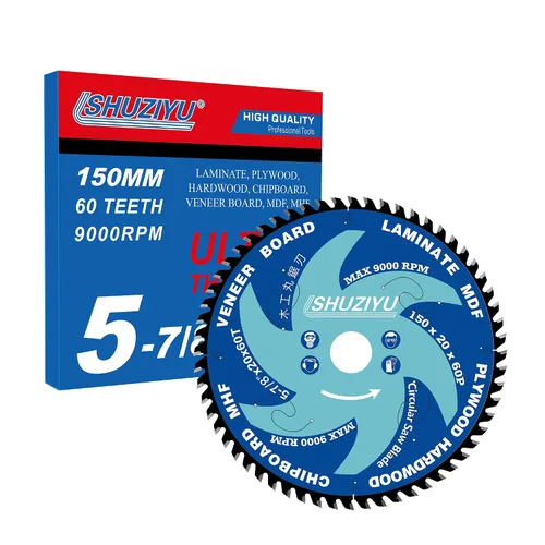 Miniatura 11 de 3-3/8" (85mm)-24T, hoja de sierra circular de trabajo de madera, eje 0.591 in con 3/8"(10mm) Wahser, para laminado, tablero de chapa, madera