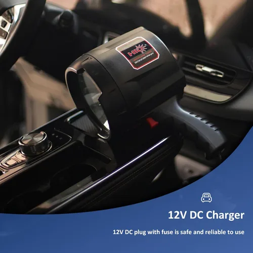 Miniatura 4 de GOODSMANN Proyector de mano de hasta 2000 lúmenes HID Spot Light con cargador de coche de 12 V CC activado, linterna de campamento para vela