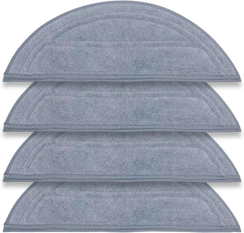 Miniatura 14 de Paquete de 4 almohadillas de trapeador de repuesto para aspiradora robot Roborock Q10 S5/Q10 S5+ – Paños de microfibra lavables a máquina