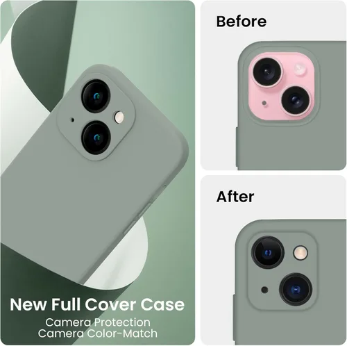 Miniatura 3 de FireNova Funda diseñada para iPhone 15 Plus, funda de silicona [protección de cámara], forro interior de microfibra antiarañazos, 6.7 pulgadas