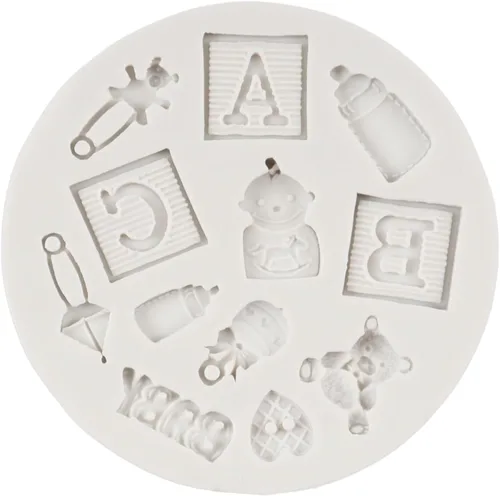 Miniatura 8 de Molde de silicona para pastel de bebé con temática de baby shower, moldes para pies de bebé para decoración de pastel de cumpleaños de bebé, Estilo a