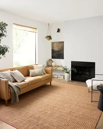 Loloi Angela Rose Colton Collection CON-05 Natural/Clay 2'-0" x 3'-0", 0.38 pulgadas de altura, alfombra decorativa