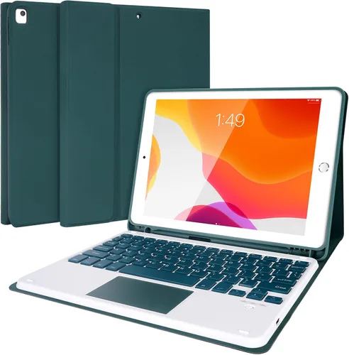 Miniatura 11 de Funda de teclado LAMA para iPad de 10.2 pulgadas, estuche inalámbrico con teclado con soporte para lápices para iPad de 10.2 y 10.5 pulgadas