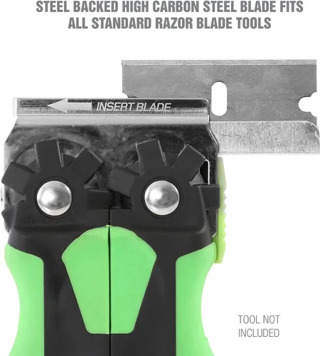 Miniatura 6 de OEMTOOLS 25181 Cuchillas de afeitar, paquete de 100 recambios de cuchillas de cuchillos, cuchillas de acero de alto carbono para quitar pintura