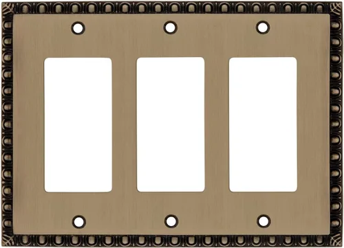 Miniatura 71 de Nostalgic Warehouse Egg & Dart Deco - Cubierta para placa de interruptor de salida eléctrica Bronce intemporal