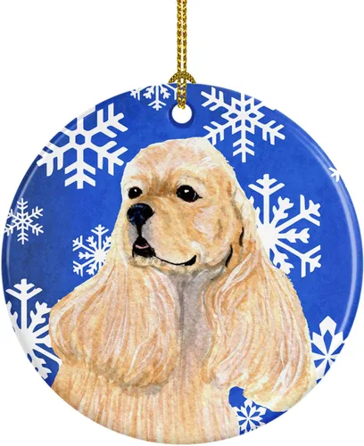 Miniatura 18 de Caroline's Treasures Cavalier Spaniel - Adorno de cerámica para colgar en el árbol de Navidad, para el hogar, Navidad, fiestas, regalo, 3 pulgadas