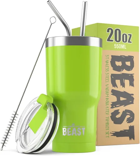 Miniatura 13 de Beast Vaso Térmico de 30 oz de Acero Inoxidable con Aislamiento al Vacío para Café y Hielo de Doble Pared Termo de Viaje (Rojo Arándano)