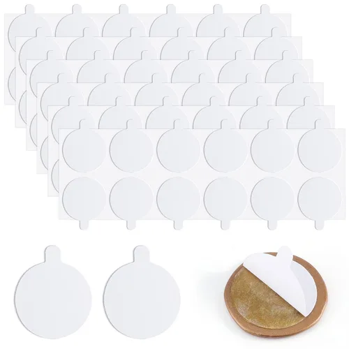 360 PCS Calcomanías Adhesivas de Cera para Sellar de Doble Cara - Masilla Pegajosa Removible para Respaldo de Sellado (1 Pulgada)