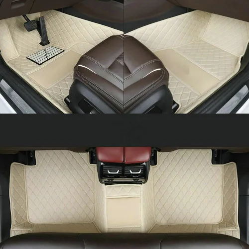 Miniatura 23 de Alfombrillas de cuero de lujo personalizadas para todo tipo de clima para el 99.99% de automóviles, SUV y camiones según el modelo automotriz Negro