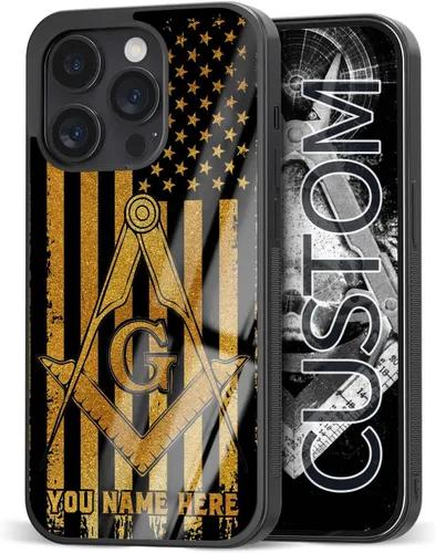 Miniatura 15 de Fundas de teléfono personalizadas con nombre de hermano masónico, regalos de mampostería gratis para hombres para iPhone 11 12 13 14 15 16 Pro Max