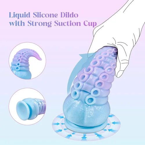 Miniatura 4 de Consolador Tentáculo Juguetes Sexuales para Adultos: Consolador monstruo luminoso grueso de 7.5 pulgadas con ventosa, consoladores grandes