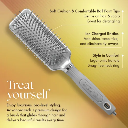 Miniatura 3 de Olivia Garden Cepillo de pelo Ceramic + Ion XL Pro Paddle Plateado
