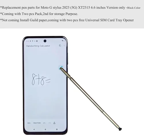 Miniatura 2 de Paquete de 2 bolígrafos para Moto g Stylus (5G) 2023, XT2315, piezas de repuesto para Moto-rola Moto G Stylus (5G) 2023 XT2315 XT2315-5 de 6.5