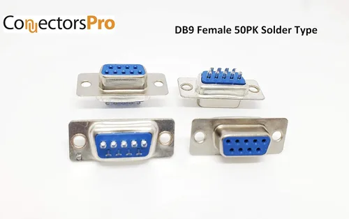 Miniatura 6 de PC Accessories - DB9 hembra D-Sub conector tipo soldadura, paquete de 50