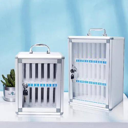Miniatura 8 de 24/48/60 ranuras caja de casillero para teléfono celular, aleación de aluminio, cerrable, aulas escolares militares, poner gabinetes
