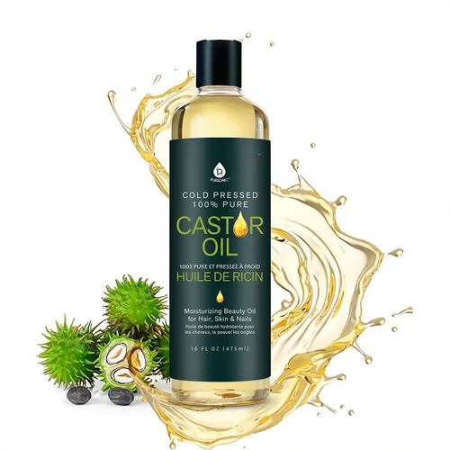 Miniatura 8 de Pursonic Paquete de 2 aceite de ricino (160 onzas) prensado en frío, sin hexano, aceite de ricino hidratante, para piel seca, crecimiento