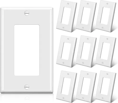 BESTTEN Paquete de 10 placas de pared decorativas de 1 banda, tamaño estándar, 4.53 pulgadas de alto x 2.76 pulgadas de ancho, cubierta de