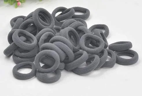 Miniatura 21 de Accesorios para el cabello para niñas y niños, bandas de goma para cola de caballo, bandas elásticas para el cabello (negro)