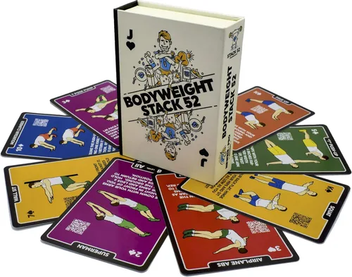 Miniatura 8 de Tarjetas de ejercicio: juego de 52 cartas para entrenamiento corporal de fuerza y peso (versión en inglés) Diseñado por un experto en fitness