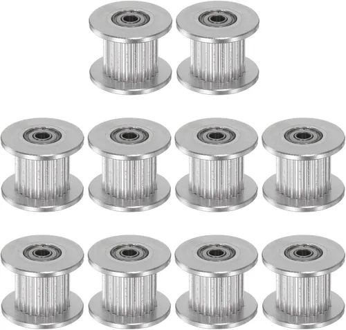 Miniatura 9 de HARFINGTON 10pcs 2GT Polea tensora 20 dientes 0.197 in diámetro 0.709 in diámetro correa dentada de aluminio para 0.236 in ancho cinturón 3D