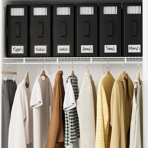 Miniatura 3 de SheetCube Organizadores de Sábanas para Cama y Almacenamiento Paquete de 6, Organizador de Armario de Ropa Blanca Plegable con Ventana y Etiqueta