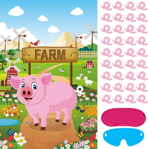 Miniatura 11 de Juego de fiesta de Hooqict Pin The Hat On The Cat para gatos, juegos de fiesta de cumpleaños de gato para niños, suministros de fiesta de cumpleaños