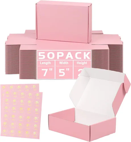 Miniatura 27 de Cajas de envío pequeñas de 6 x 4 x 2 pulgadas para pequeñas empresas, paquete de 30 cajas de correo moradas, caja de embalaje de cartón corrugado