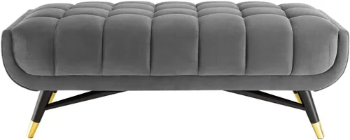 Miniatura 6 de Modway Adept - Banco de terciopelo de rendimiento de 47.5 pulgadas, color gris