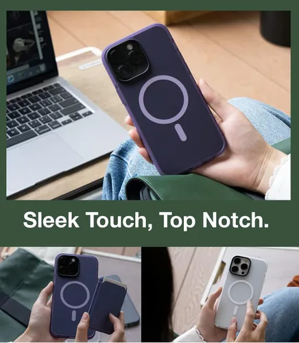Miniatura 5 de TORRAS Funda Mate Mejorada para Estuche iPhone 14 Pro,[Protección de Grado Militar 12FT][Compatible con MagSafe] Cubierta de Teléfono Translúcida
