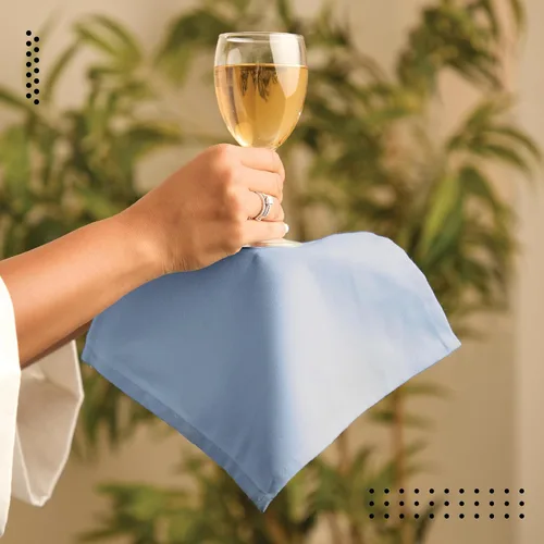 Miniatura 3 de Encasa XO Cocktail Cloth Napkins Set of 12 Pure Cotton Table Napkin Size (9"x9") B Grey Solid Machine Washable