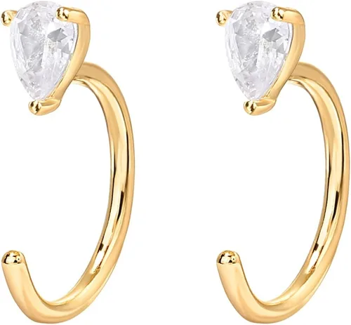 Miniatura 3 de PAVOI Aretes de aro de plata de ley 925, hipoalergénicos, minimalistas, para cartílago