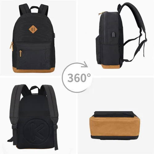 Miniatura 7 de Mochila Grande de Equipaje de Mano para Portátil para Viajes, Gris oscuro, 18 pulg., Classic