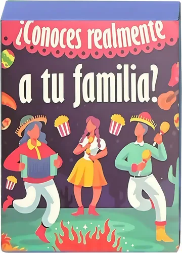 Juegos familiares español-inglés para fiestas | Tarjetas de conversación bilingües | Divertidos juegos de mesa para fiestas y entretenimiento